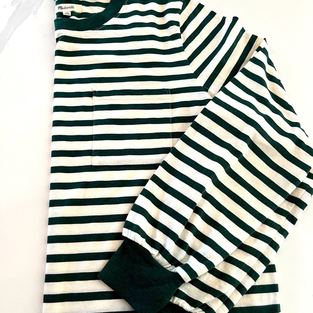 Madewell Long Sleeve Tee in Eaves Stripe